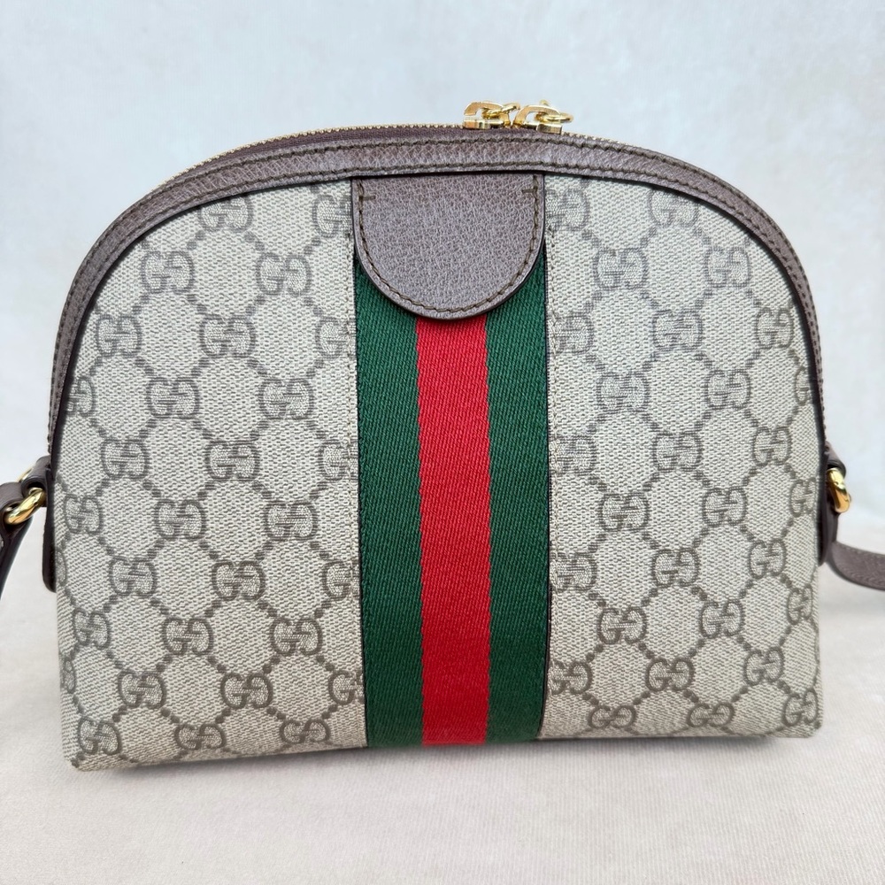 Gucci Ophidia GG Supreme Small Dome Crossbody Web Stripe - Picture 4 of 17